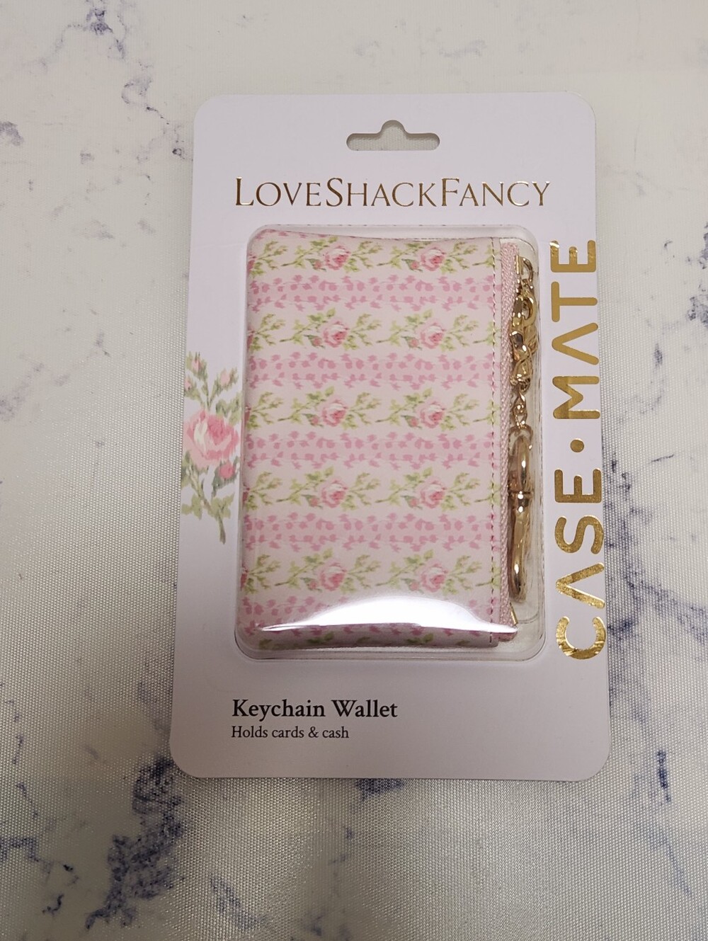 LoveShackFancy x Target – Case-Mate Zipper Coin Pouch Strawberry Macaroon